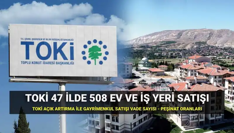 TOKİ 508 Ev ve İş Yeri Satışı: Açık Artırma Detayları ve Tarihler