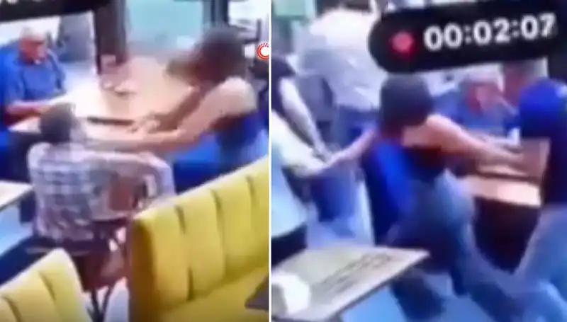Garsona Tokat Atan Müşteri, İğrenç Bir Dayakla Karşılaştı