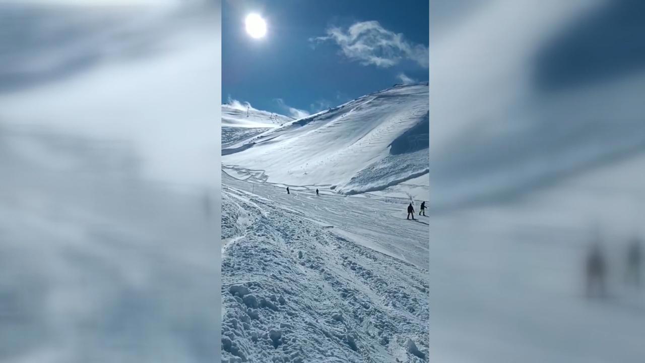 Palandöken'de çığ düştü, kayakçılara kapatıldı